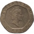Moeda 20 pence - Reino Unido - 1989