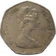 Moeda 50 pence novos - Reino Unido - 1980