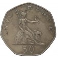 Moeda 50 pence novos - Reino Unido - 1969