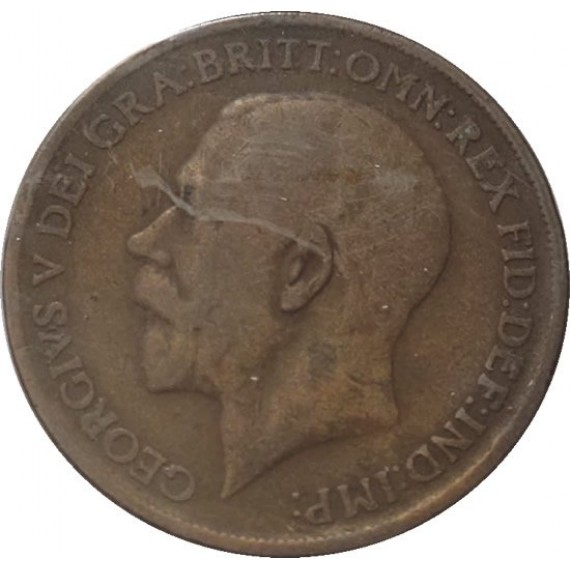 Moeda 1 penny - Reino Unido - 1911