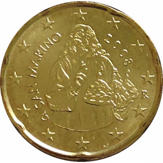 Moeda 20 centimos de euro - San Marino - 2008 - FC