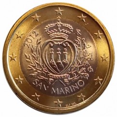 Moeda 1 euro - San Marino - 2012