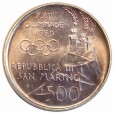 Moeda 500 Liras - San Marino - 1980 - Comemorativa