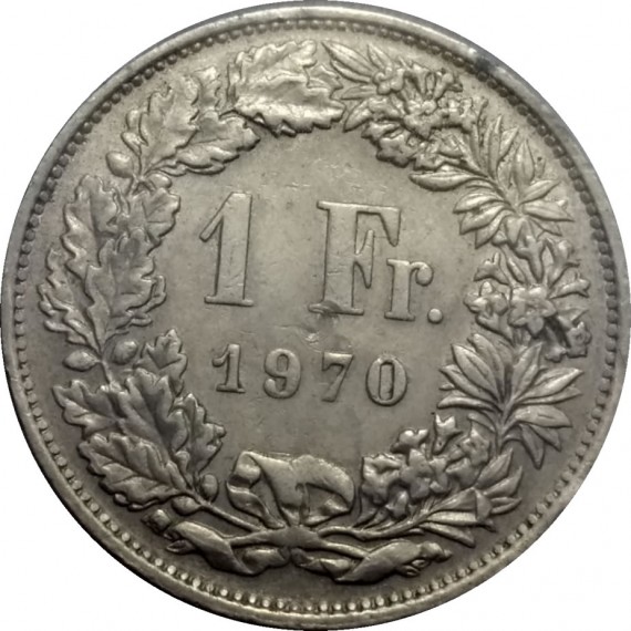 Moeda 1 franco - Suiça - 1970