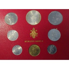 Cartela c/8 moedas  - Vaticano - 1972 MCMLXXII