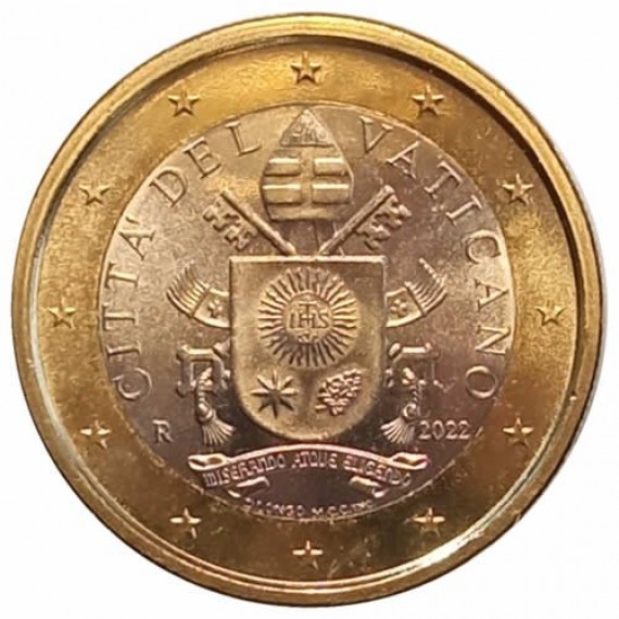 Moeda 1 Euro - Vaticano - 2022