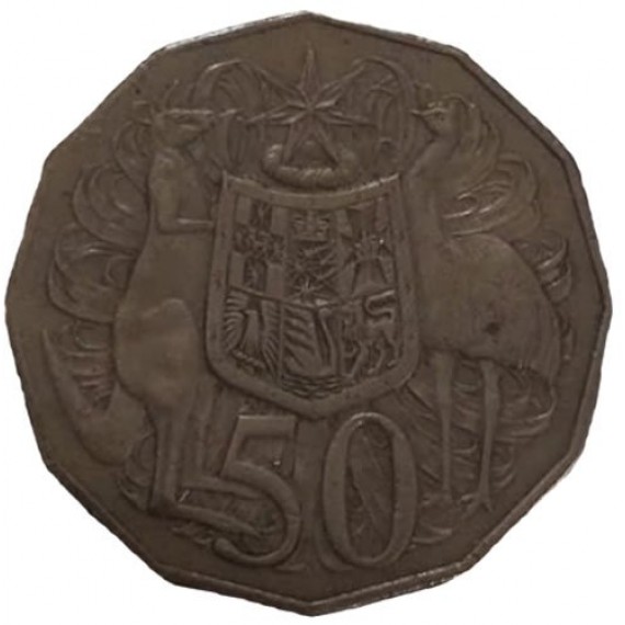 Moeda 50 centimos - Australia - 1979