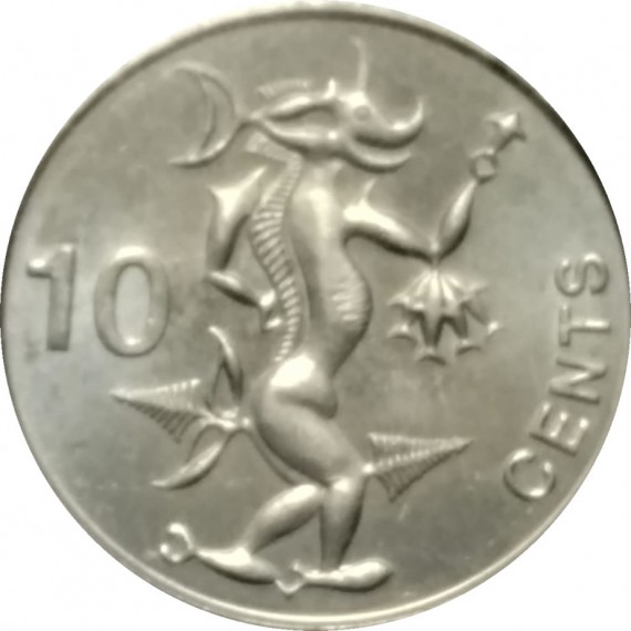 Moeda 10 centavos de dolar - Ilhas Salomão - 2012