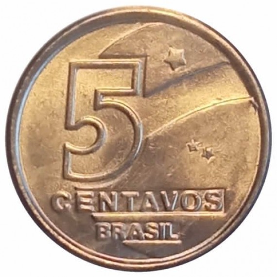 Moeda 5 centavos - Brasil - 1990 FC