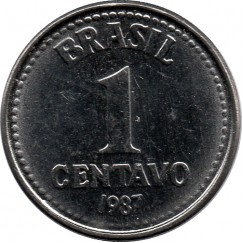 Moeda 1 centavo de cruzado - Brasil - 1987