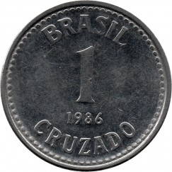 Moeda 1 cruzado - Brasil - 1986
