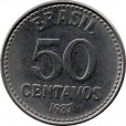 Moeda 50 centavos de cruzado - Brasil - 1987