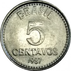 5 Centavos de Cruzado FC - Brasil - 1987 - REF:384