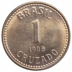 Moeda 1 cruzado - Brasil - 1988 FC - REF: 397