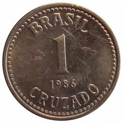 Moeda 1 cruzado - Brasil - 1986 FC - REF: 395