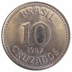 Moeda 10 cruzados - Brasil - 1987 FC REF: 401