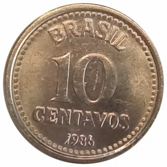 Moeda 10 centavos de cruzado - Brasil - 1986 FC REF: 386