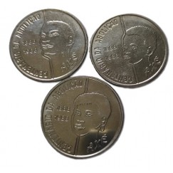 100 cruzados - Brasil 1988 - Série Axe 3 moedas