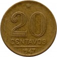 Moeda 20 centavos de cruzeiro - Brasil - 1947- REF:189