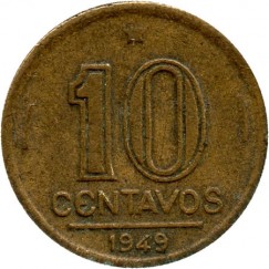 Moeda 10 centavos de cruzeiro - Brasil - 1949- REF:199