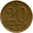Moeda 20 centavos de cruzeiro - Brasil - 1948- REF:206