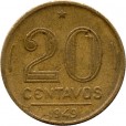 Moeda 20 centavos de cruzeiro - Brasil - 1949- REF:207