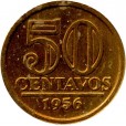 Moeda 50 centavos de cruzeiro - Brasil - 1956 - REF:254