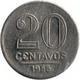 Moeda 20 centavos de cruzeiro - Brasil - 1956 - REF:263