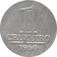 Moeda 1 cruzeiro - Brasil - 1960 - REF 277