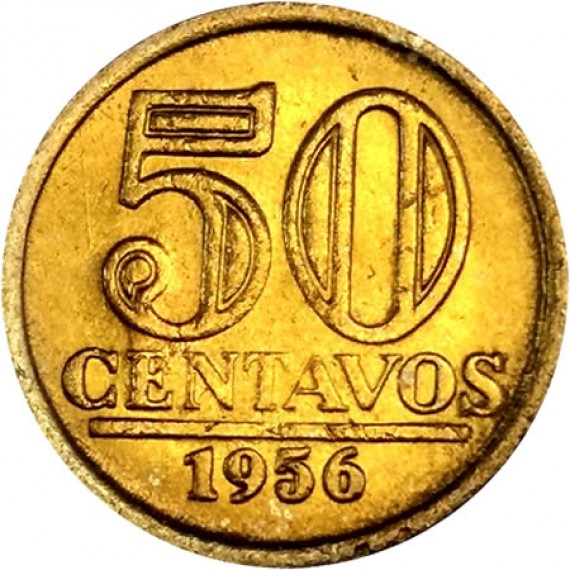 50 Centavos de Cruzeiro FC - Brasil - 1956 - REF:254