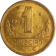 Moeda 1 cruzeiro - Brasil - 1945 - FC - REF:227b