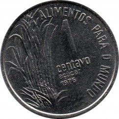Moeda 1 centavo de cruzeiro - Brasil - 1976