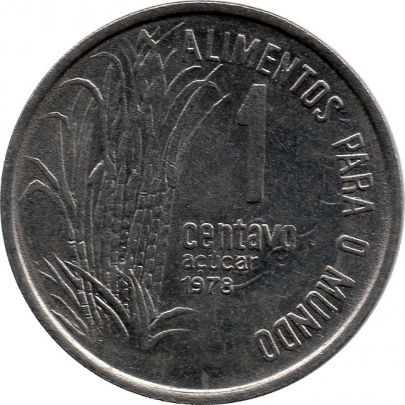 Moeda 1 centavo de cruzeiro - Brasil - 1978