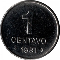 Moeda 1 centavo de cruzeiro - Brasil - 1981
