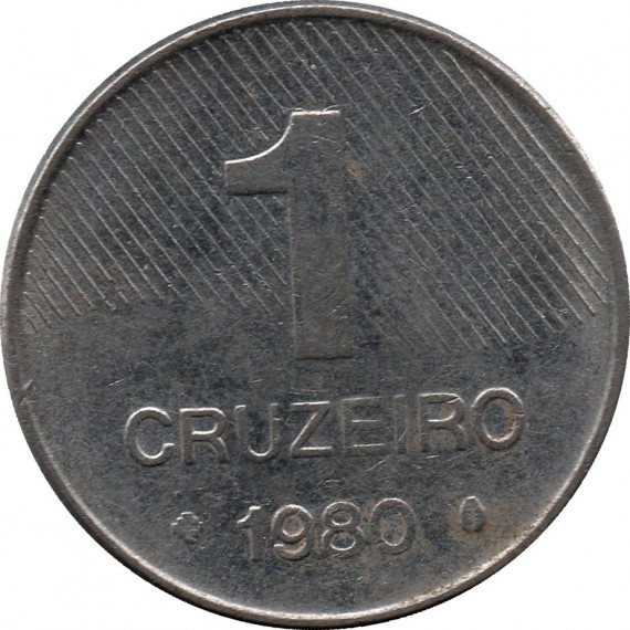 Moeda 1 cruzeiro - Brasil - 1980