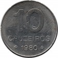 Moeda 10 cruzeiros - Brasil - 1980