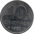 Moeda 10 cruzeiros - Brasil - 1982