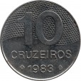 Moeda 10 cruzeiros - Brasil - 1983