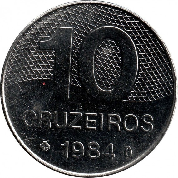 Moeda 10 cruzeiros - Brasil - 1984
