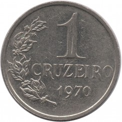 Moeda 1 cruzeiro - Brasil - 1970 - REF 318
