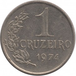 Moeda 1 cruzeiro - Brasil - 1974 - REF 319