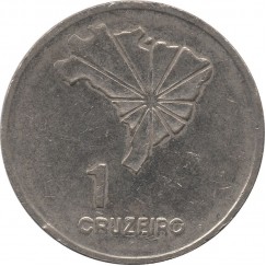 Moeda 1 cruzeiro - Brasil - 1972 - REF 324