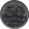 Moeda 50 cruzeiros - Brasil - 1983