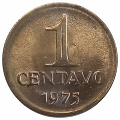 Moeda 1 centavo de cruzeiro - Brasil - 1975 REF: 289