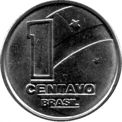 Moeda 1 centavo de cruzado novo - Brasil - 1990 