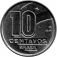 Moeda 10 centavos de cruzados novos - Brasil - 1990