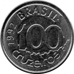 Moeda 100 cruzeiro - Brasil - 1992