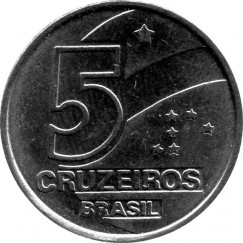 Moeda 5 cruzeiro - Brasil - 1990
