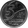 Moeda 5 cruzeiros - Brasil - 1991