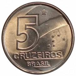 Moeda 5 cruzeiros - Brasil - 1991 FC - REF: V415